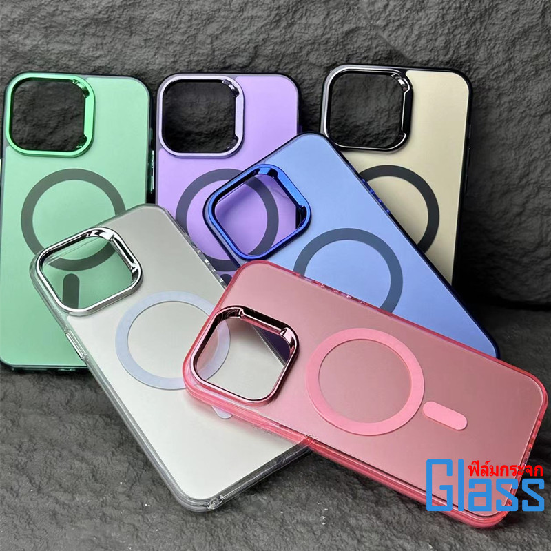 IMD เคสแม่เหล็ก เคลือบด้วยไฟฟ้าสำหรับ iPhone 17 16 15 14 13 12 Pro Max ไอโฟน11 XR XSMax 7 8Plus รองร
