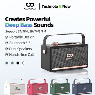 Goojodoq Marshall style Bluetooth speaker 5.3 BT Wireless Connection Support Hands free Calls Enhanced Deep Bass Sounds