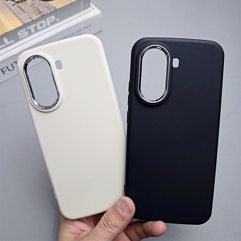 เหมาะสําหรับ Xiaomi Redmi Turbo 4 POCO X7 Pro Simple Candy สีทึบ Electroplated เลนส์กรอบโทรศัพท์ฝาหลัง