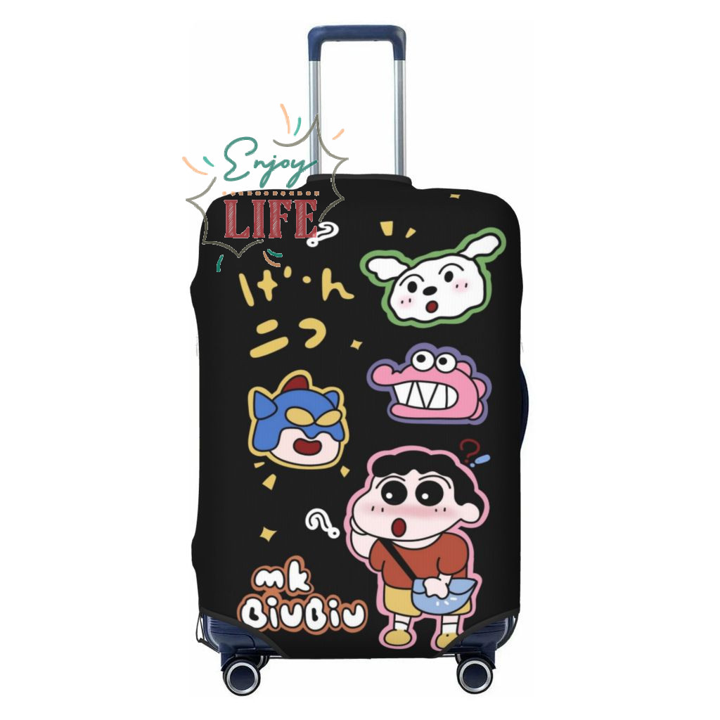 SpotCrayon Shinchan หนากระเป๋าเดินทาง Spandex ยืดหยุ่นกระเป๋าเดินทาง Protector ป้องกันฝุ่นกันน้ําของขวัญ N710