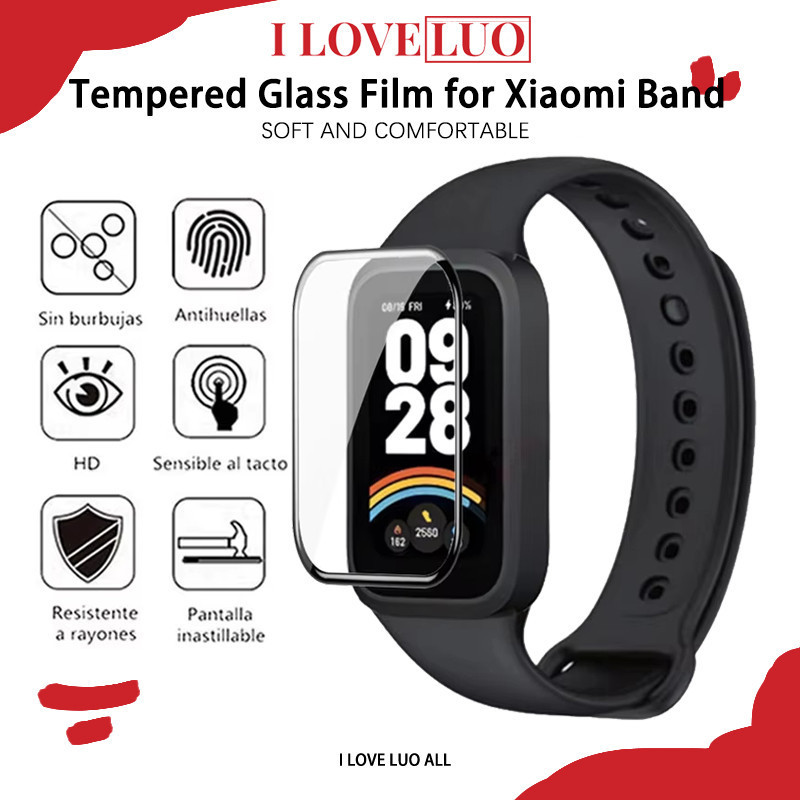 ฟิล์มกระจกนิรภัย / 3D for Mi Band 9 8 Active อุปกรณ์ป้องกันหน้าจอ Smartwatch for Redmi Band 3 2
