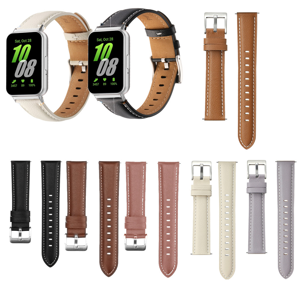 สายนาฬิกาหนังแท้สําหรับ Samsung Galaxy Fit 3 Fit3 SM-R390 แฟชั่นสําหรับผู้ชายผู้หญิง