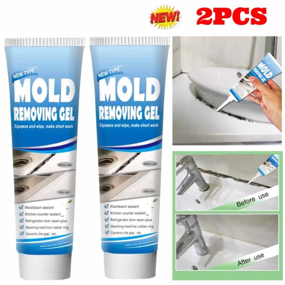 2pcs 90g Anti Mould Gel Magic Mold Remover Tiles Mildew Gel Household Bathroom Kitchen Cleaner
