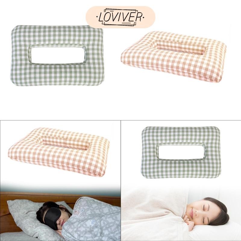 LOVIVER หมอนเจาะหู ที่รองศีรษะคอระบายอากาศมีรูเพื่อผ่อนคลาย