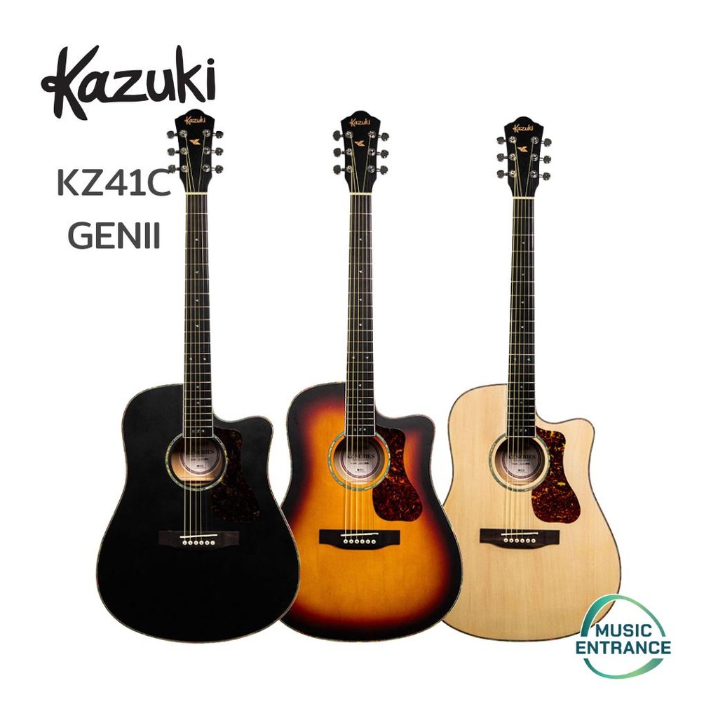 Kazuki KZ-41C GEN ll กีตาร์โปร่ง 41 นิ้ว กีต้าร์โปร่ง Kazuki KZ41C GEN2