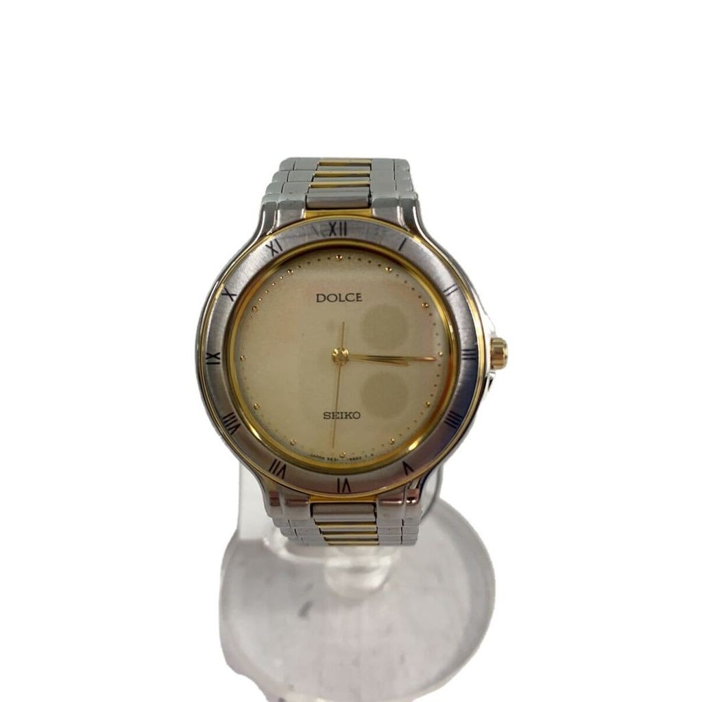 Seiko(ก) SEIKO Mens Watch Quartz Analog Stainless Steel GLD SLV ส่งตรงจากญี่ปุ่น มือสอง
