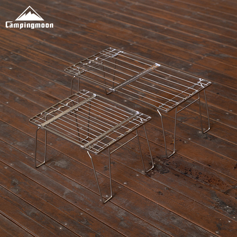 CAMPINGMOON FD-22 ชั้นวางขยายได้สแตนเลส ใช้ทั้งในบ้านและแคมป์ปิ้ง สำหรับวางกระถางต้นไม้และของใช้ ออกแบบพับเก็บได้ ปรับขนาดได้ตามต้องการ รับน้ำหนักได้ดี ติดตั้งง่ายมาก