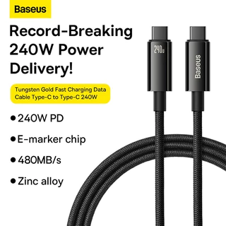 Baseus สายชาร์จเร็ว 240W Fast Charging Data Cable Type-C to Type-C สายชาร์จ type c