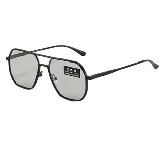 แว่นกันแดดโพลาไรซ์ Photochromic ใหม่ UV400 Pilot Style Shades เลนส์เปลี่ยนสีสําหรับผู้ชาย Anti-glare ขับรถแว่นตาสําหรับกลางวันและกลางคืน