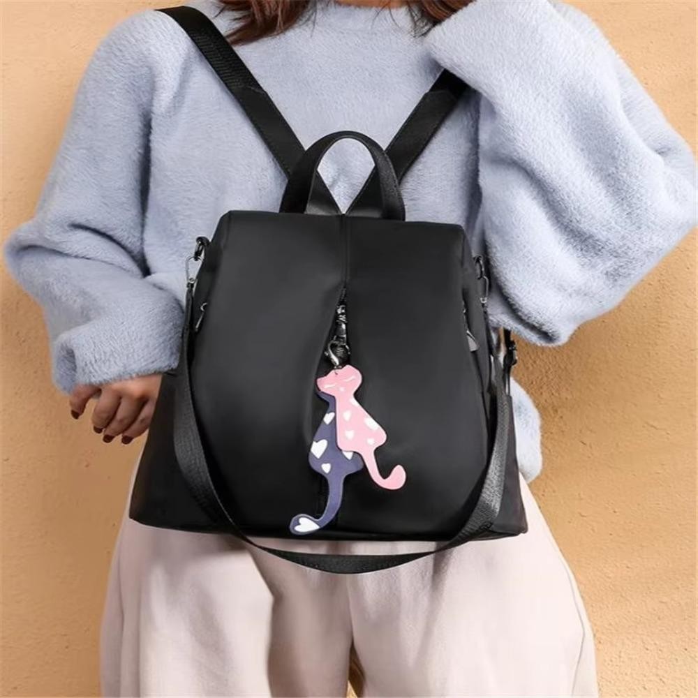 Yuang Rucksack กระเป๋าสะพายไหล่ผู้หญิงป้องกันการโจรกรรมความจุขนาดใหญ่กระเป๋าสะพายไหล่กันน้ําสําหรับเด็ก