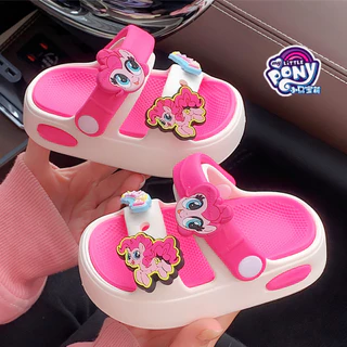 XIXITIAO My Little Pony รองเท้าแตะสายรัดคู่ผู้หญิงฤดูร้อนสวมใส่ด้านนอกรองเท้าแตะชายหาด