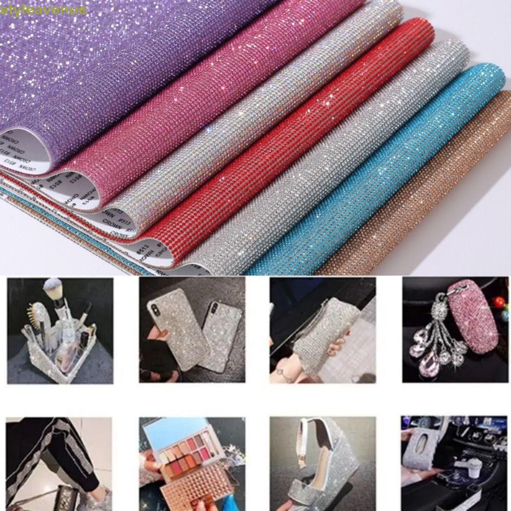 Styleavenue คริสตัล Rhinestone สติกเกอร์, Self-Adhesive DIY กระจกเงา Rhinestone สติกเกอร์, Creative ประกาย Handmade Bling รถโทรศัพท์รองเท้าตกแต่งสําหรับศิลปะ/หัตถกรรม