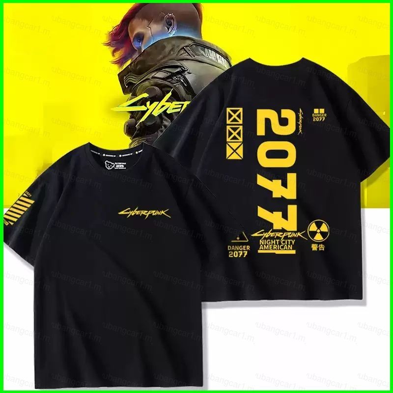 Yb Cyberpunk Edgerunners 2077 เสื้อยืดฤดูร้อน Anime Short Sleeve Top