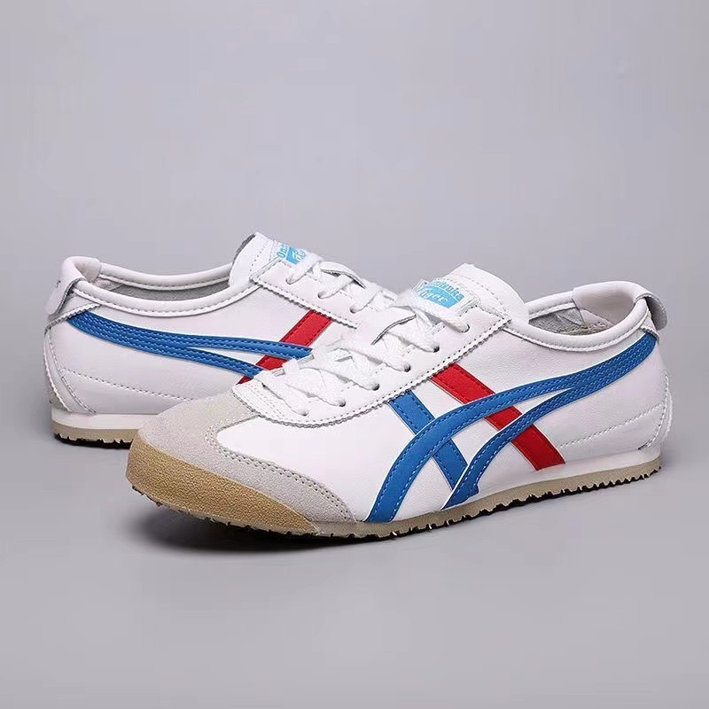 Onitsuka MEXICO 66 (หนังชั้นแรกคุณภาพสูง) รองเท้าผ้าใบลําลองคลาสสิกรองเท้าวิ่งผู้ชาย/รองเท้าแฟชั่นสตรี (จัดส่งฟรี)