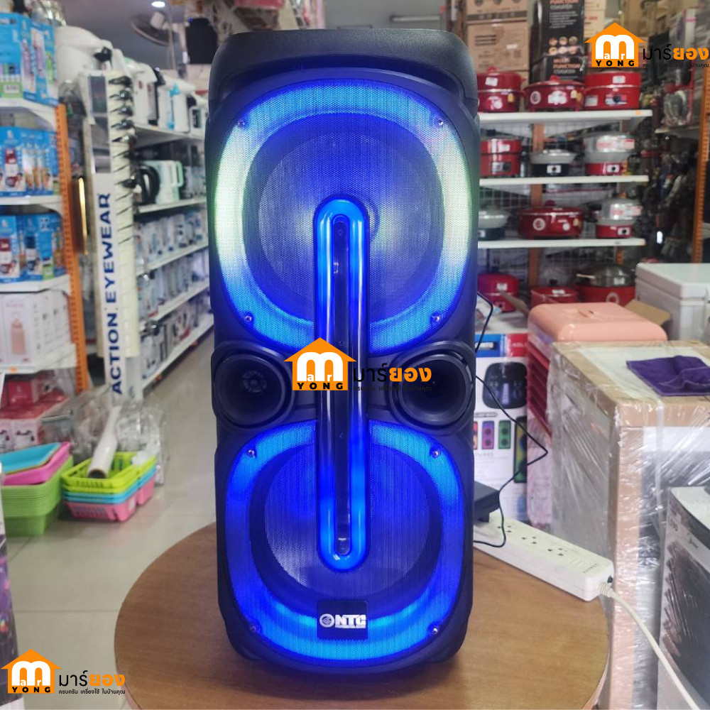 ลำโพง ขยายเสียง ขนาด 10นิ้ว2 21000วัตต์ pmpo BOOMBOX NTC รุ่น D2101 เเถมฟรี ไมค์ลอย ประกัน #ร้านมาร์