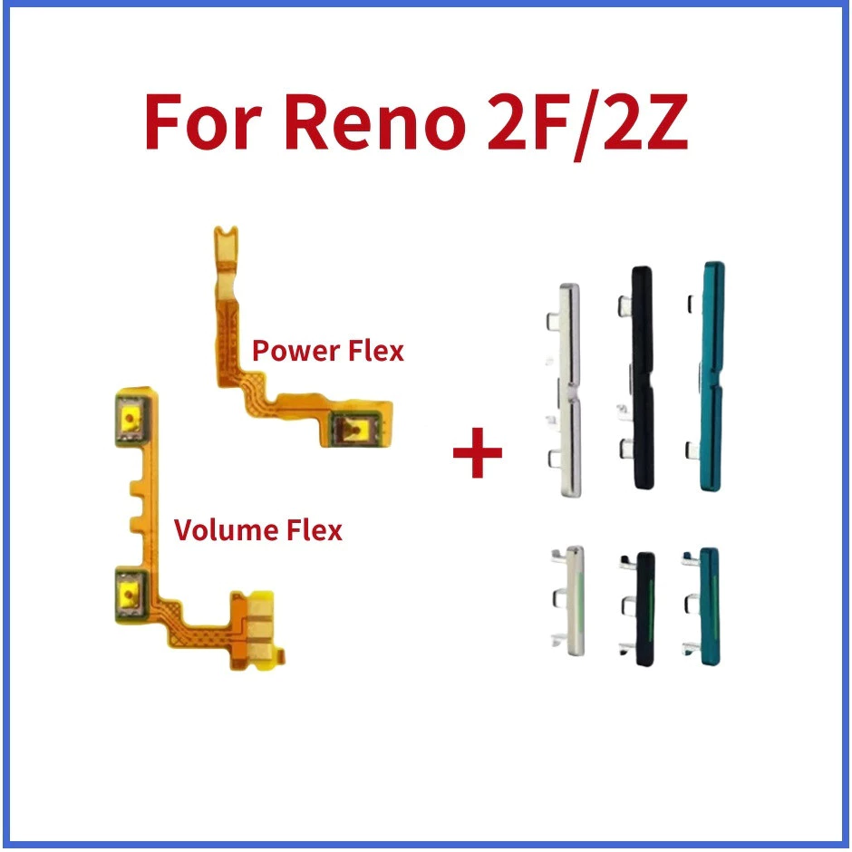ใหม่เปิดปิดระดับเสียง Flex Cable สําหรับ OPPO Reno 2F 2 F Power Volume ปุ่มด้านข้างปุ่ม Flex Ribbon
