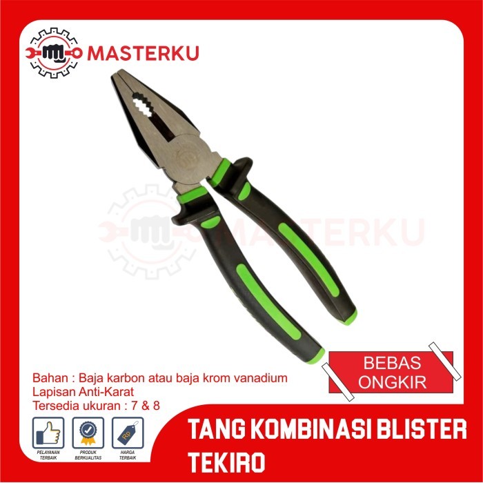 TEKIRO BLISTER COMBINATION PLIERS / MULTI PURPOSE / MULTIFUNCTION PLIERS / TEKIRO COMBINATION PLIERS