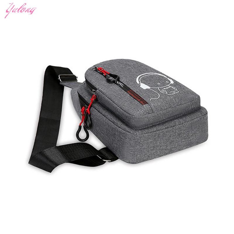 [Yulong] With Night Light MensChest Bag Casual Fashion Shoulder Crossbody Bag Outdoor Small Backpack TH