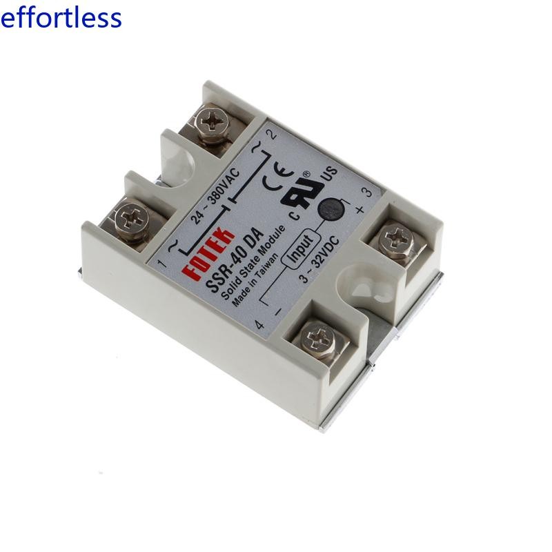 El 24V-380V SSR-40DA 40A 3-32V DC-AC Solid State Relay โมดูลใหม่