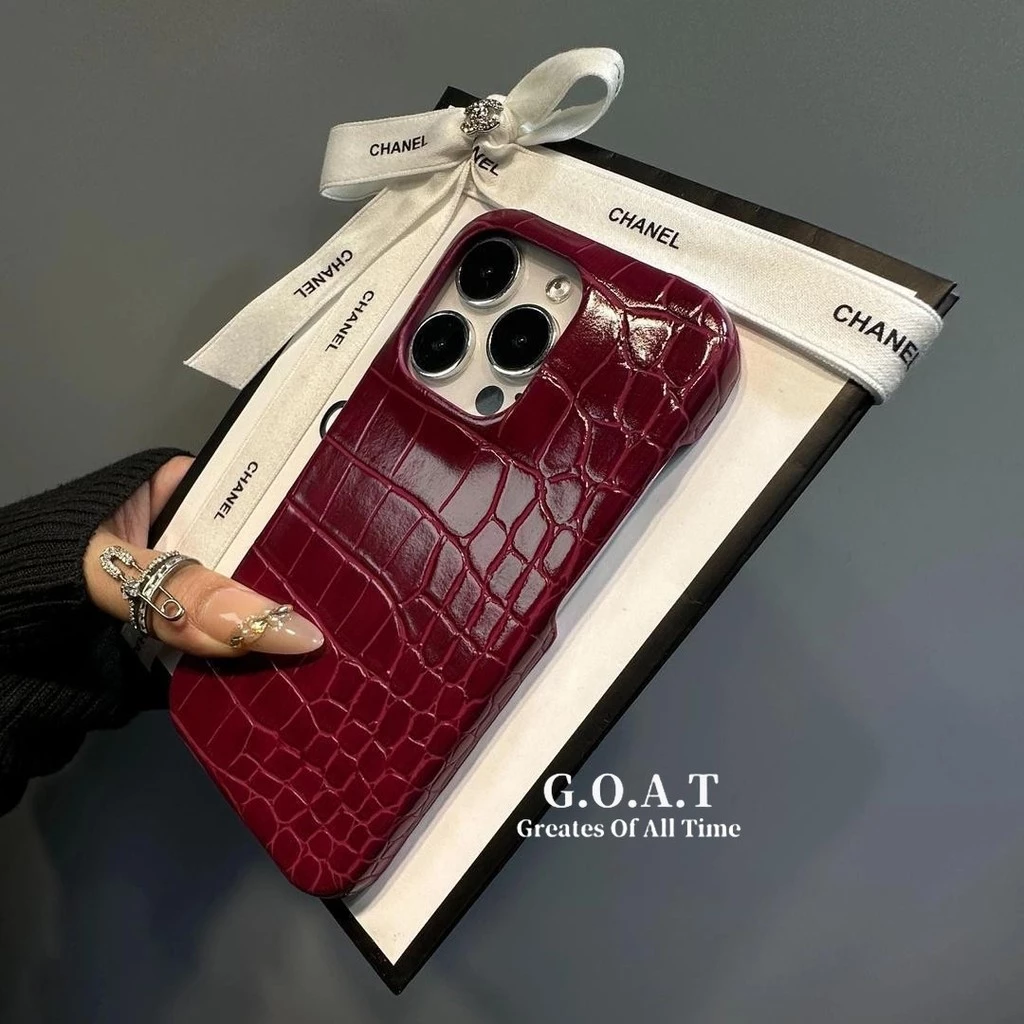 Goat สีทึบ minimalist จระเข้ patte ปลอกสําหรับ iphone 17 pro max iphone 17 16 11 16 15 14 13 12 Pro max iPhone xr xs max x 8 7 plus se 2020 กรณีป้องกัน anti-drop ฝาหลังกรณี
