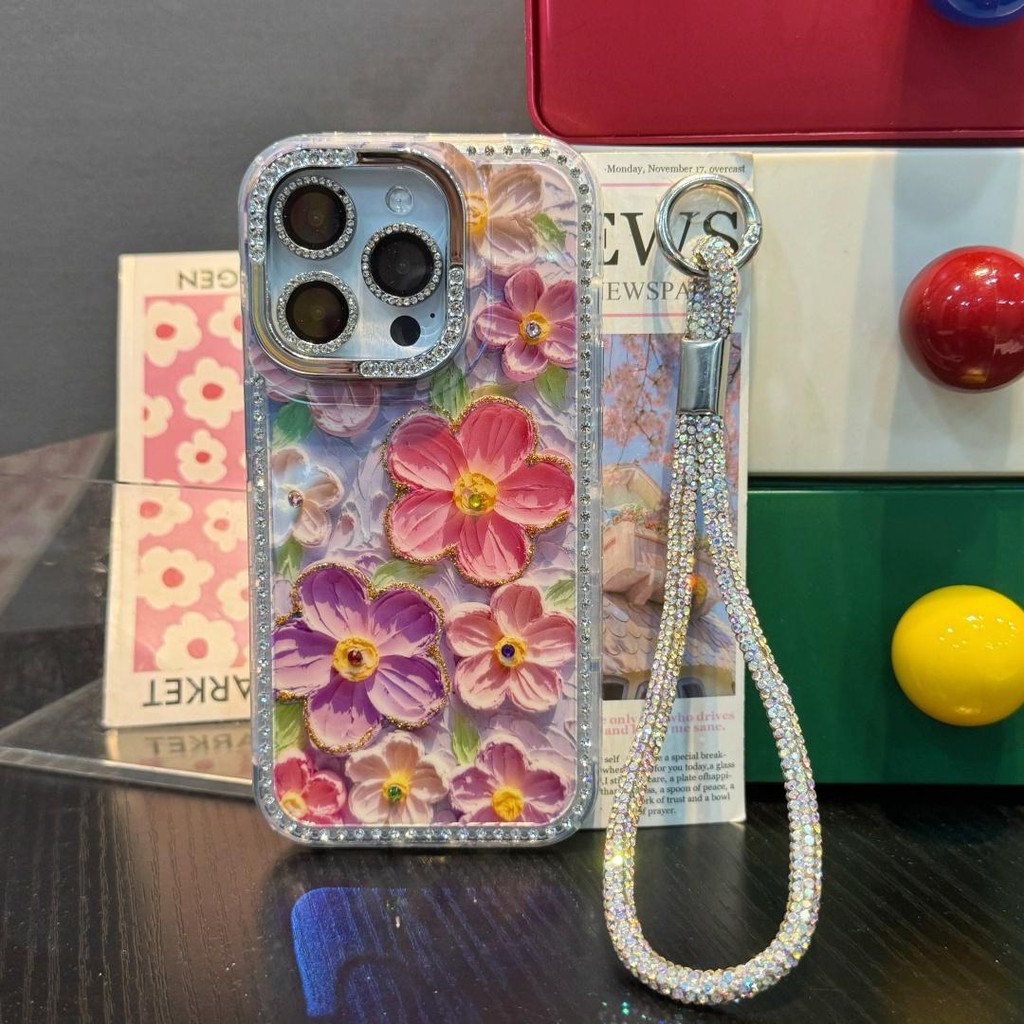 【จัดส่งจากประเทศไทย】สำหรับ Apple 16promax Case สำหรับ iphone12 13 14 15 ดอกไม้สีฟ้าสดเล็ก ๆ 16pro เปลือกอ่อน กรณีป้องกัน