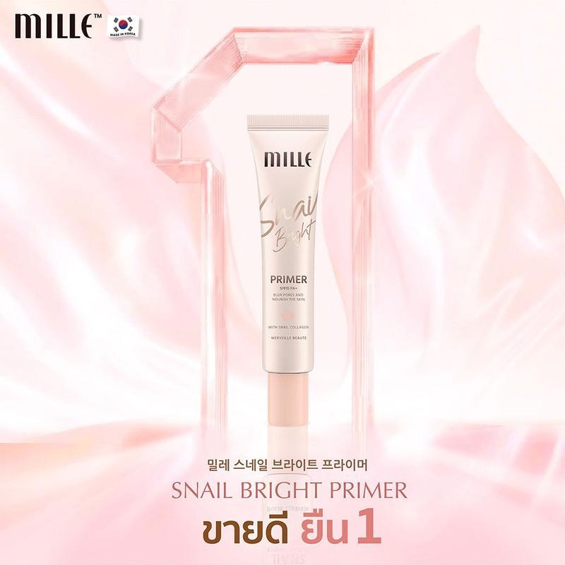** 1 หลอด ** MILLE ไพรเมอร์ มิลเล่ SNAIL BRIGHT PRIMER 30g - รูปที่ 3