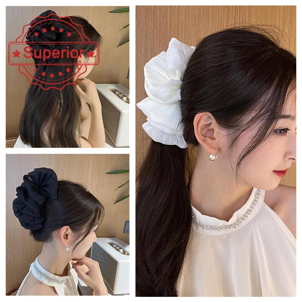 กิ๊บติดผม Cloud Bubble พร้อมโบว์ - ด้ามจับฉลามขนาดใหญ่สําหรับผู้หญิง เครื่องประดับผมเป็นชั้นสําหรับ 