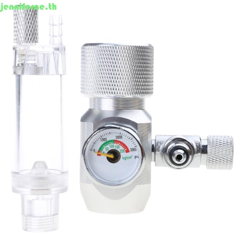 Jenniferae Aquarium Co2 Regulator Co2 วาล์วควบคุมพร้อมโซลินอยด์วาล์ว Bubble Meter