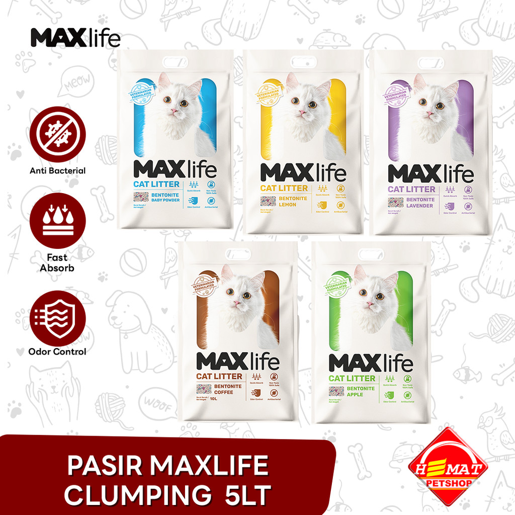 Maxlife Clumping Bentonite Cat Litter 5 ลิตร