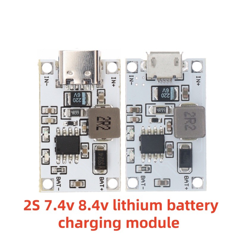 2S 7.4V 8.4V แบตเตอรี่ลิเธียมโมดูลชาร์จ USB Booster ชาร์จ 5V 2A ถึง 8.4V ชาร์จสองแบตเตอรี่