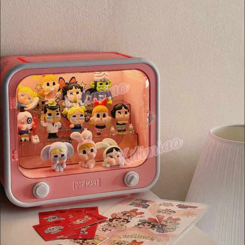 Kitimiao POPMART Crybaby x The Powerpuff Girls - กล่องโชว์ทีวี กล่องของขวัญ กล่องทีวี ที่น่ารังเกียจ