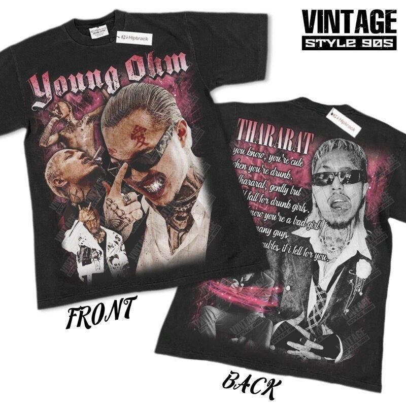 【Hiptrack  tshirt】Bootleg T-Shirtเสื้อยืดผ้าฝ้าย เสื้อวง ยังโอม YoungOhm Thararat