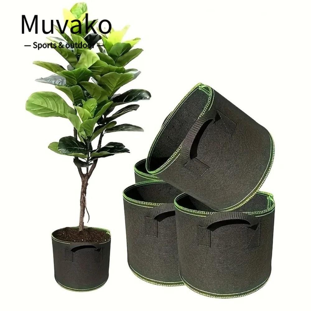 Muvako ถุงปลูกต้นไม้ 1 3 5 7 10 แกลลอน พร้อมหูหิ้ว ทนทาน 1 3 5 7 10 แกลลอน