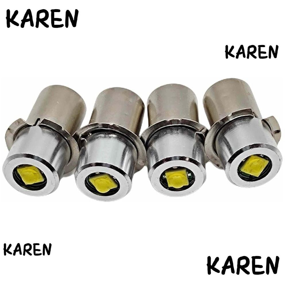 Karen หลอดไฟ LED 2-4C&amp;D 3 วัตต์ พลังงานสูง ใช้งานได้นาน แบบเปลี่ยน สําหรับไฟฉาย P13.5S