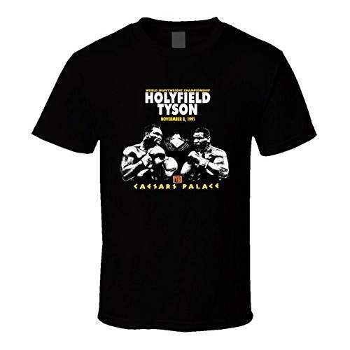 เสื้อยืดผ้าฝ้ายผู้ชาย Mike Tyson Holyfield Fight T Shirt 4XL , 5XL , 6XL