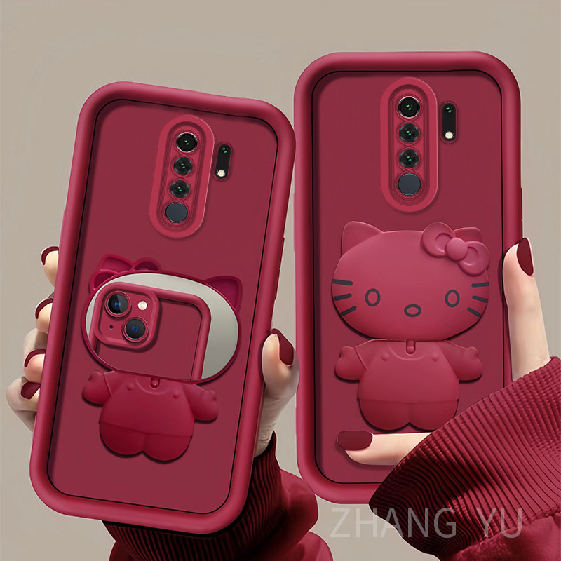 เคส Redmi 9 NOTE 8 PRO ใหม่ TPU เคสโทรศัพท์ เหมาะสําหรับแมวน่ารัก ขาตั้ง เคสโทรศัพท์ พร้อมฝาครอบเลนส์ แบบเต็ม เคสนิ่ม