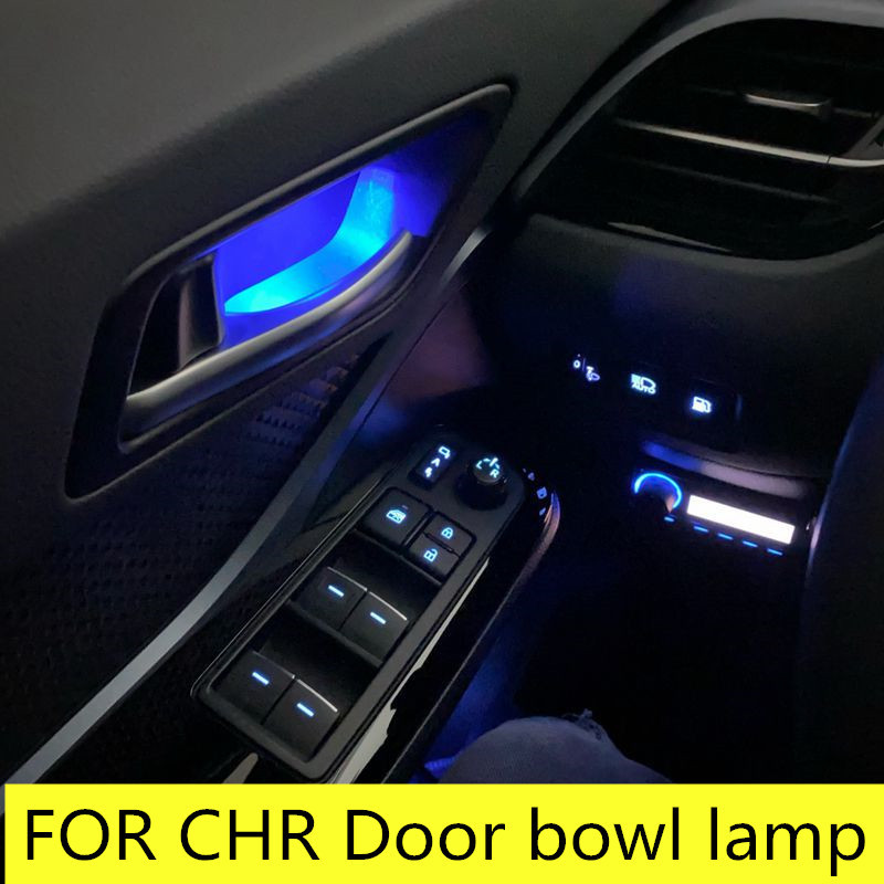 มือจับประตูรถยนต์ LED 4 ชิ้น สําหรับ Toyota CHR C-HR 2016-2019 2020 2021