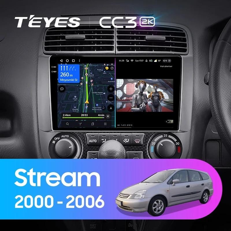 Teyes เครื่องเล่นมัลติมีเดีย วิทยุ CC3L CC3 2K สําหรับ Honda Stream 1 2000-2006 GPS Android 10 No 2din 2 din dvd