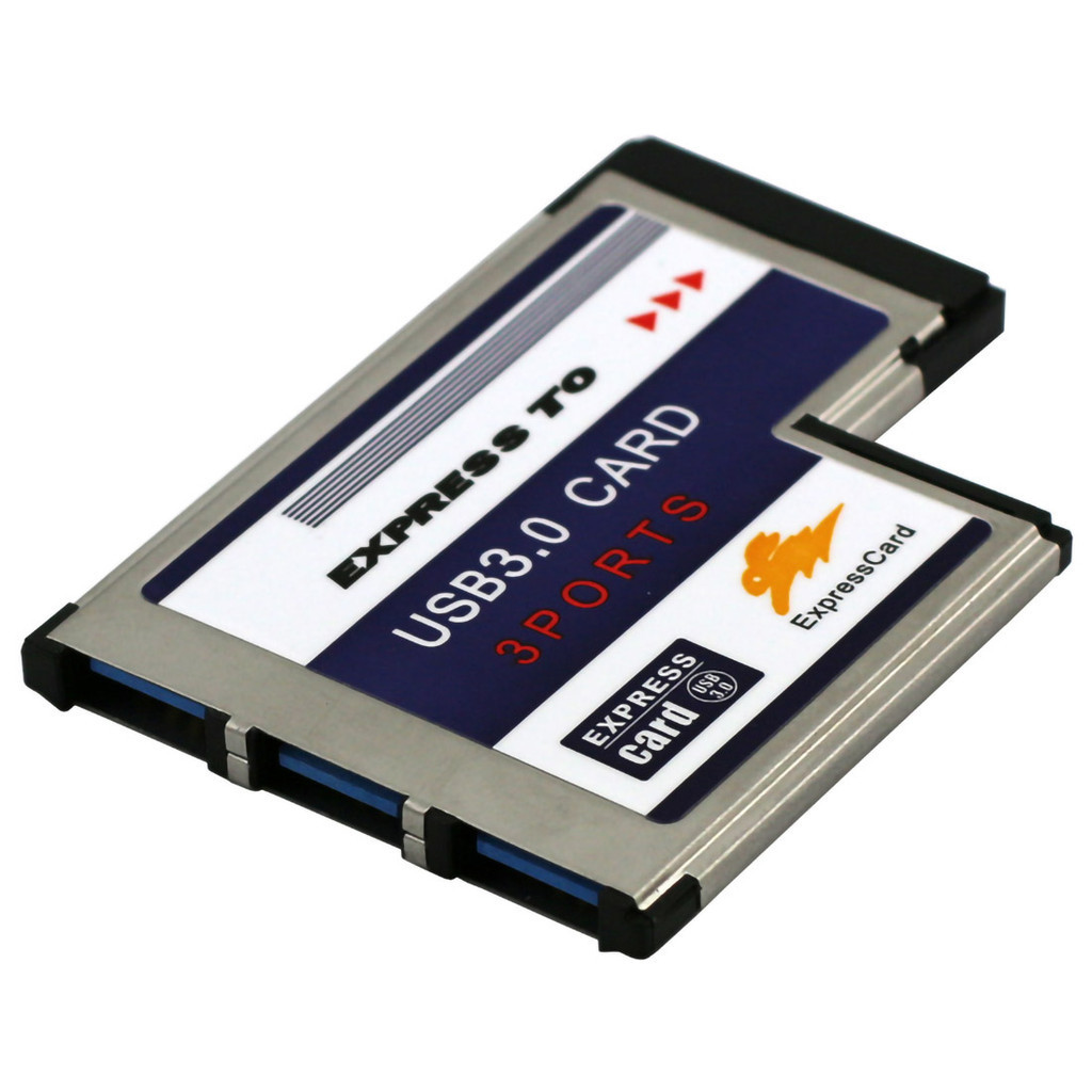 Jmt อะแดปเตอร์แปลง 3 พอร์ต USB 3.0 เป็น Expresscard 54 มม. USB3.0 สําหรับ PCMCIA Express Card แล็ปท็อป โน้ตบุ๊ก PC