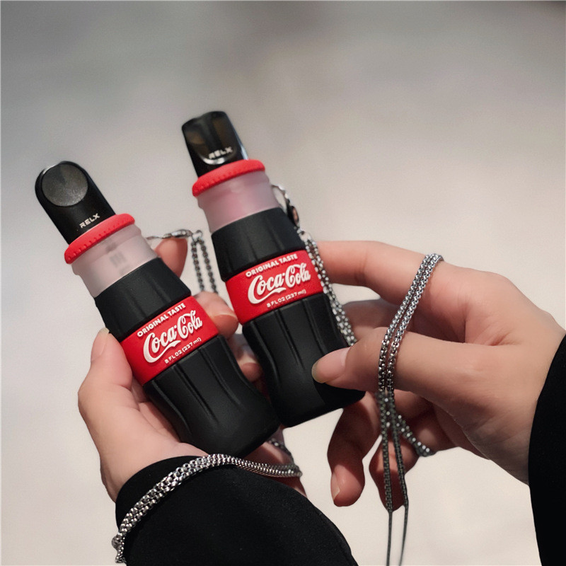 for Relx/infy Protective Case Cola Bottled Case+Chain เคสกันกระแทก พร้อมสายคล้องคออย่างดี