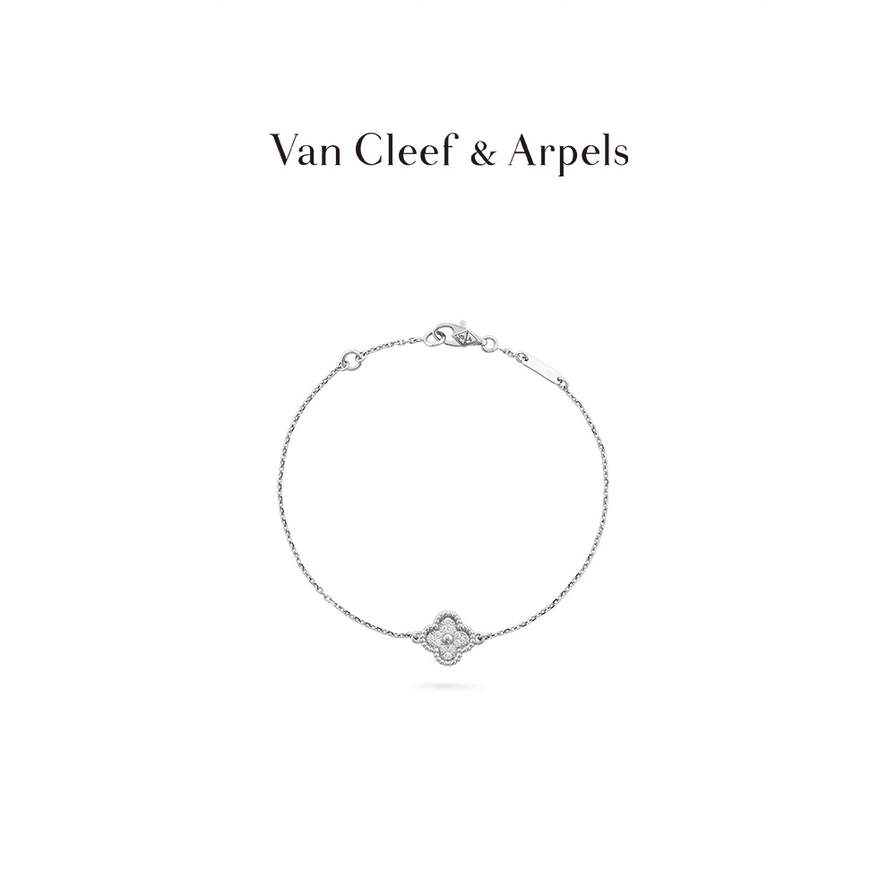 [พร้อมส่ง] Van Cleef &amp; Arpels Vca Yotsuba Lucky Alhambra Series สร้อยข้อมือเพชร ทอง 18K
