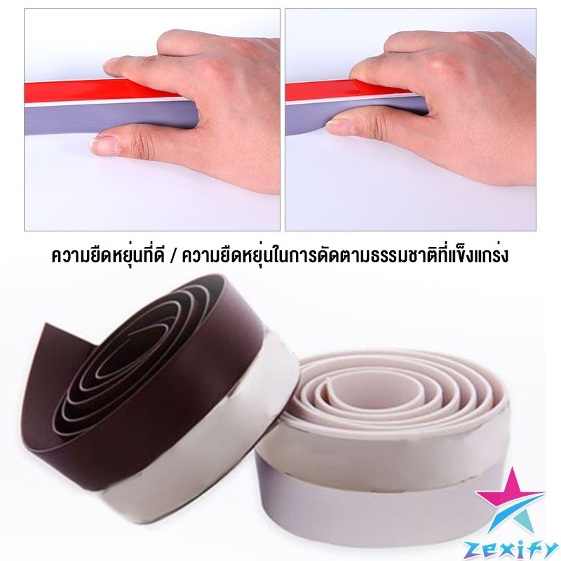 ZXF แถบปิดช่องล่างของประตู แปะข้างประตู กันฝุ่น กันลมออกกันเเมลง ยาว1เมตร door seal ราคา ถูกที่สุด ดีลบีเคเค แกลเลอรีภาพที่ 2
