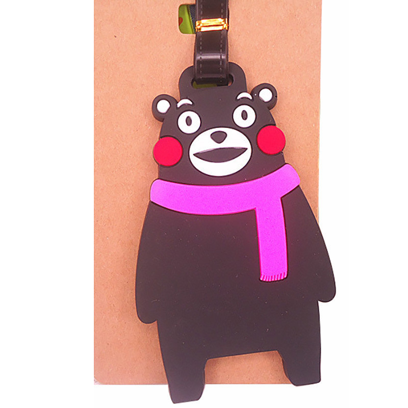 ป้ายแท็กซิลิกาเจล ลายการ์ตูน We Bare Bears & Panda แบบพกพา สําหรับติดกระเป๋าเดินทาง เหมาะกับผู้หญิง และผู้ชาย