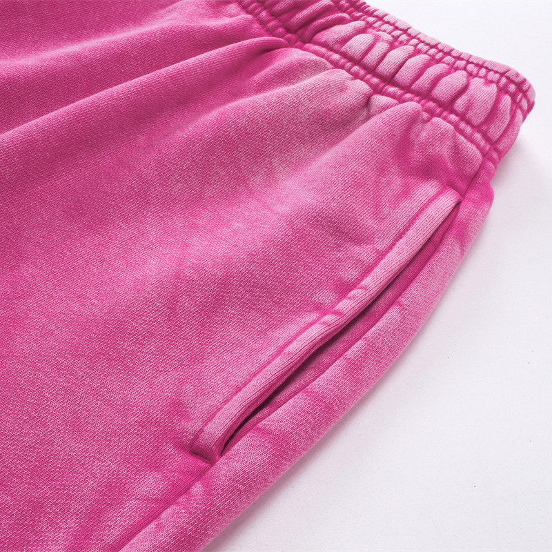 2026 ผ้าบาติกซักผ้าน้ําหนัก 420แกรมมกางเกงขาสั้นด้อยยุโรปอเมริกันย้อนยุคถนนถนนสวมใส่เยาวชนกางเกงขาสั้นผู้ชายผู้หญิง เสื้อยืด - รูปที่ 4