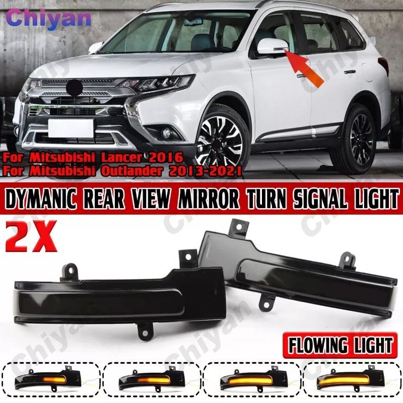 ไฟเลี้ยวไดนามิก LED ติดกระจกมองหลัง สําหรับ Mitsubishi Outlander Sport GF GG ZJ ZK ZL ASX Lancer 201