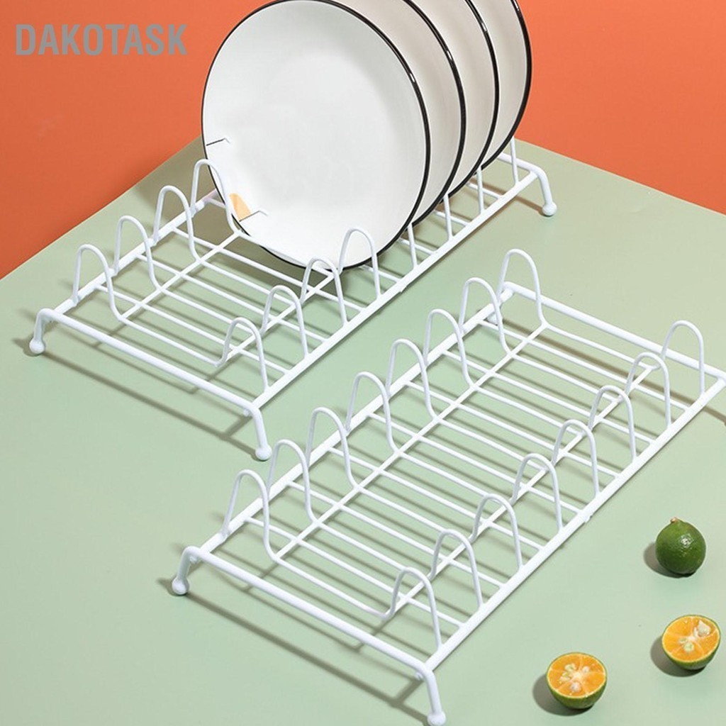 DAKOTASK ตะแกรงเพื่อให้จานแห้งผู้ถือแผ่นOrganizerที่คว่ำจานโลหะห้องครัวแผ่นเก็บDying Rackสำหรับตู้