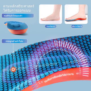 พื้นรองเท้าด้านในแบบออร์โธพีดิกส์แบบแบนสำหรับเล่นกีฬาขนาด 35-46
