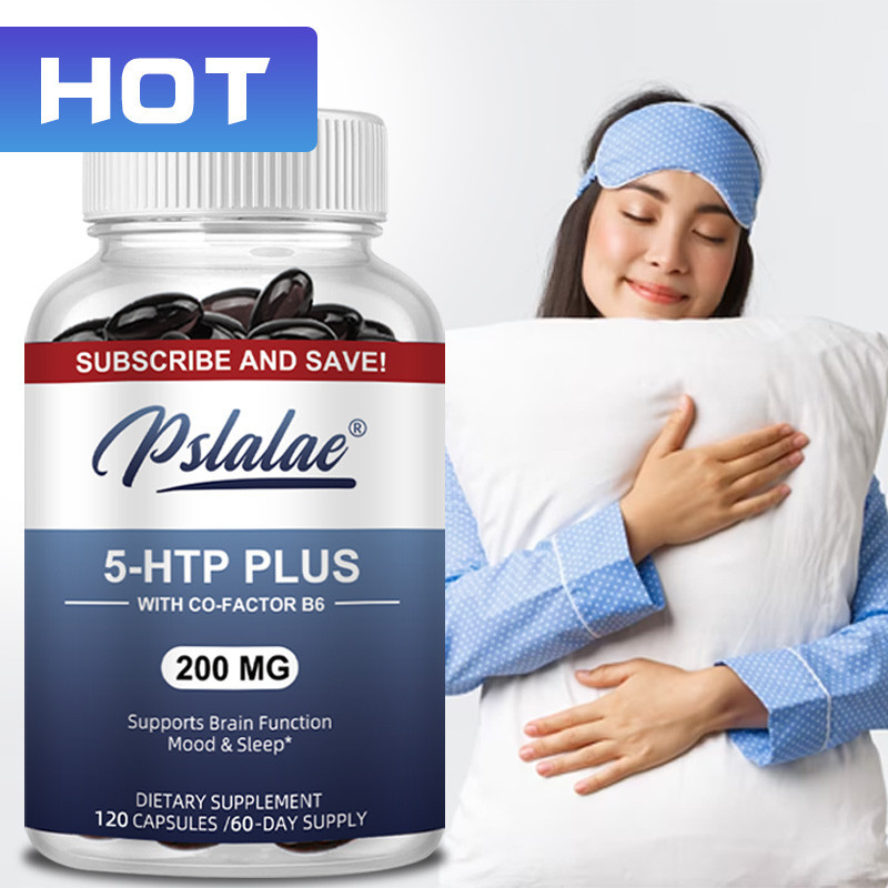 Pslaae 5-HTP Plus 200 มก . - พร ้ อม Cofactor B6 - รองรับการนอนหลับ อารมณ ์ บวกและผ ่ อนคลาย