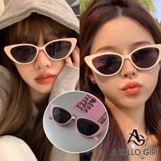 A HELLO GIRL แว ่ นกันแดด Cat Eye แฟชั ่ นย ้ อนยุคสําหรับผู…