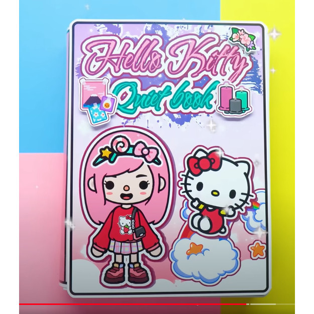 ตุ๊กตากระดาษ hello kitty house สีชมพูสาวสวย (ใหม่)